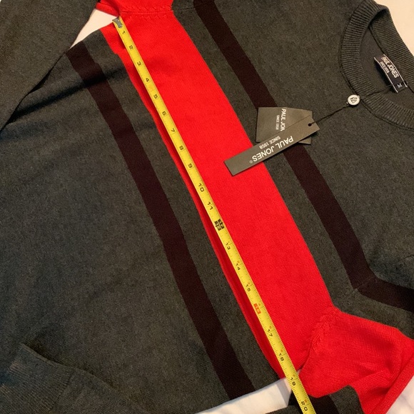 Sweater Long Sleeve Crew Neck Pullover Knitwear top black& red! - Picture 6 of 9